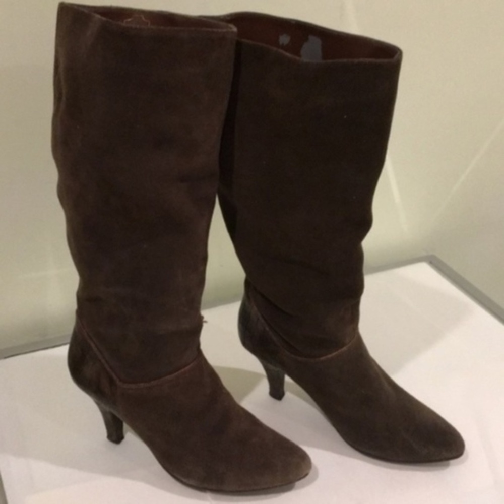 H&M Leather Brown Suede Boots Sz 7